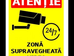 Semn pentru zona supravegheata video 24 din 7